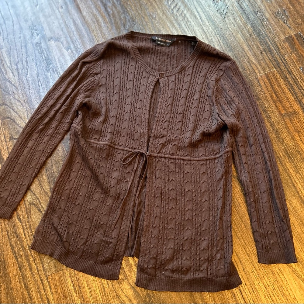 BCBGMaxAzaria 3/4 sleeve silk blend sweater